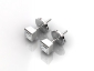  0.80ct princess cut diamond earrings EPBW05 top view